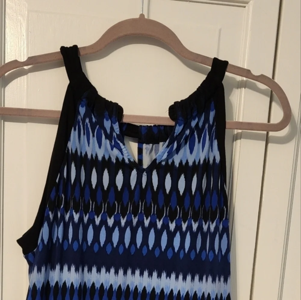 Apt. 9 Amazing Super cute flattering unique slleveless blue shift‎ dress. XL